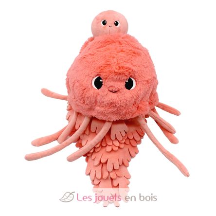 Jellyfish plush toy mother and her coral baby DE75901 Les Déglingos 5