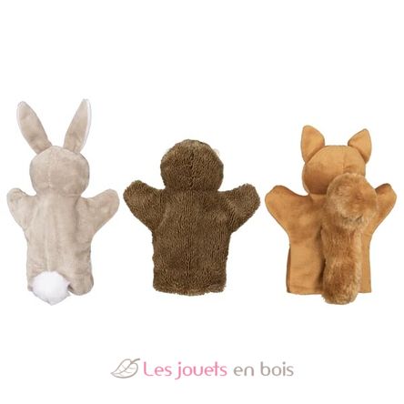 Hand Puppets Squirrel, Rabbit and Hedgehog GK50961 Goki 2