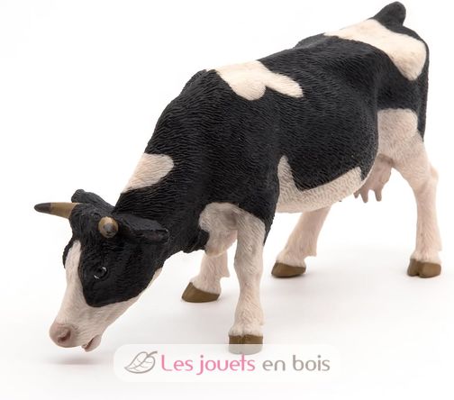 Black and white cow grazing figurine PA51150-3153 Papo 5