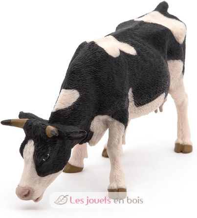 Black and white cow grazing figurine PA51150-3153 Papo 4