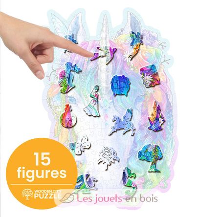 Wooden puzzle Stylish Unicorn 150 pcs WC-HE-0177-M Wooden City 4