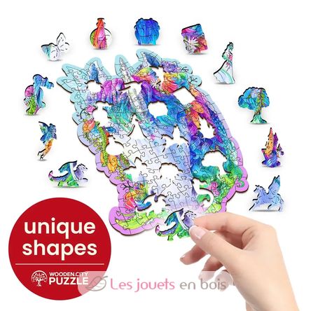 Wooden puzzle Stylish Unicorn 150 pcs WC-HE-0177-M Wooden City 5