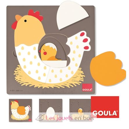 Puzzle hen, egg, chick GO53027-4036 Goula 1