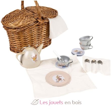 Tin tea set in a basket Friends EG540062 Egmont Toys 1