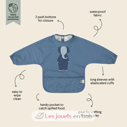 Waterproof long sleeve bib - Mrs Elephant TX-96-330 Trixie 3