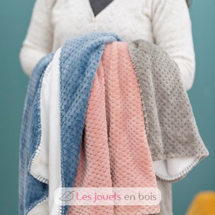 Baby Blanket Lapidou pink and white NA-877718 Nattou 3