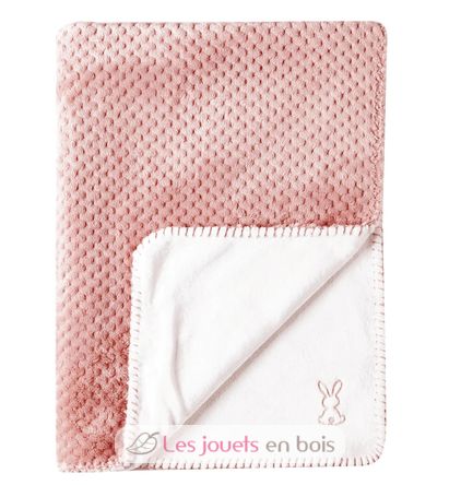 Baby Blanket Lapidou pink and white NA-877718 Nattou 1