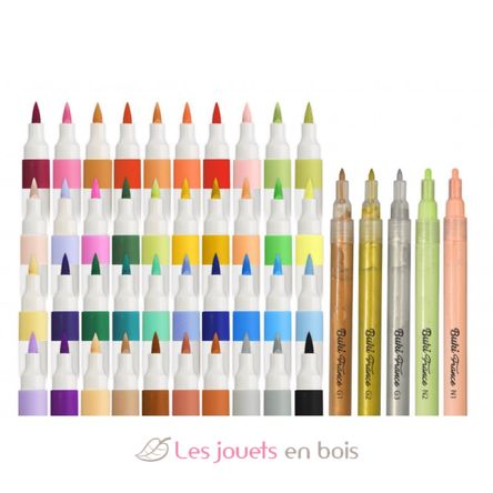 Set of 45 acrylic markers BUK5442 Buki France 3