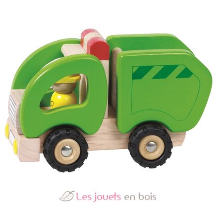 Garbage truck green GK55964 Goki 1