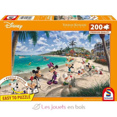 Puzzle Mickey and Minnie in Florida 200 pcs S-56559 Schmidt Spiele 1