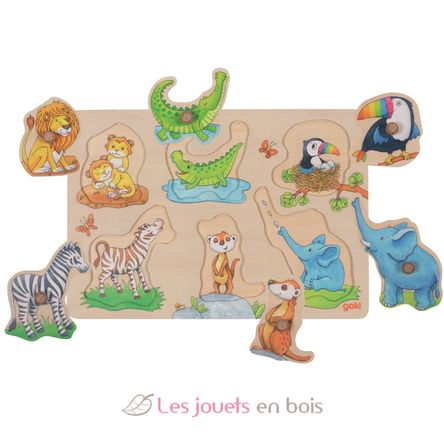 Mother and baby lift-out puzzle GK57310 Goki 1