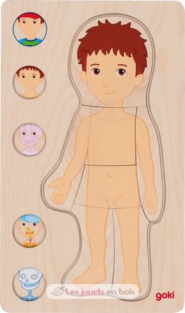 Human body puzzle, boy GK57361 Goki 3