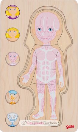 Human body puzzle, girl GK57362 Goki 3
