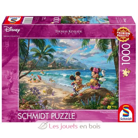 Puzzle Mickey and Minnie in Hawaii 1000 pcs S-57528 Schmidt Spiele 1