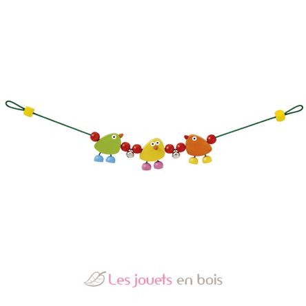 piepolini- Pram chain with three cheeky birds SE1363-4200 Selecta 2
