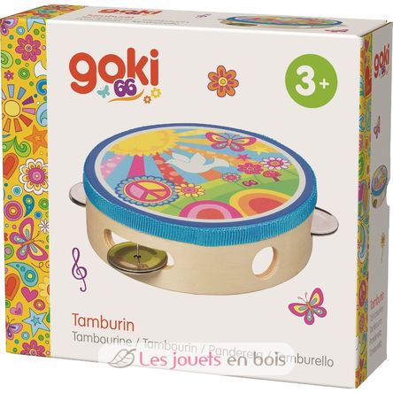 Flower Power Tambourine GK61841 Goki 2