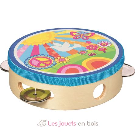 Flower Power Tambourine GK61841 Goki 1