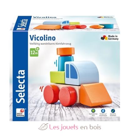 Wooden vehicle, with velcro 6 pcs SE62065 Selecta 3