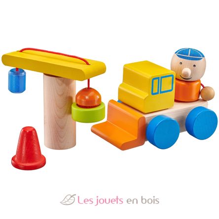 Wooden construction site vehicle, with velcro 8 pcs SE62075 Selecta 4