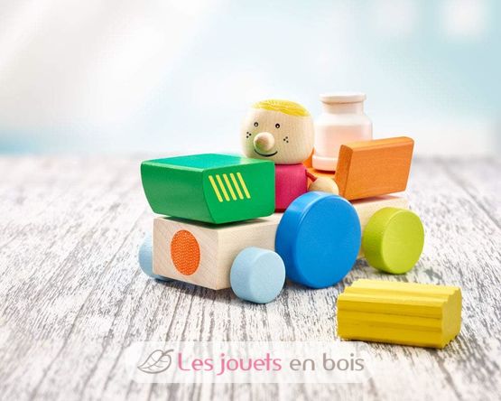Wooden farmyard vehicle, with velcro 7 pcs SE62076 Selecta 2