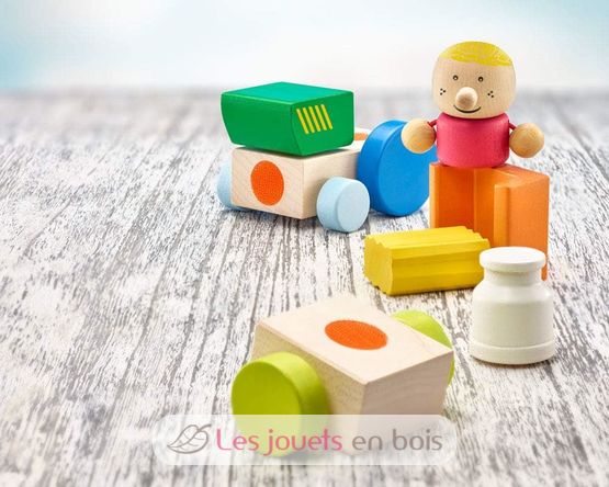 Wooden farmyard vehicle, with velcro 7 pcs SE62076 Selecta 3
