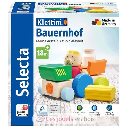 Wooden farmyard vehicle, with velcro 7 pcs SE62076 Selecta 4