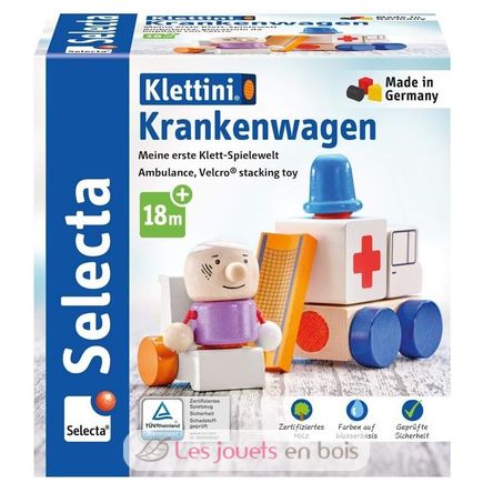 Wooden ambulance, with velcro 7 pcs SE62081 Selecta 3