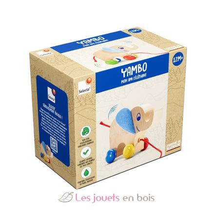 Yambo pull-along elephant SE62925 Selecta 2