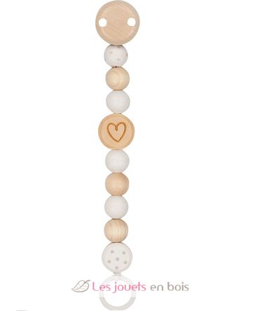 Soother chain heart white GK65211 Goki 1