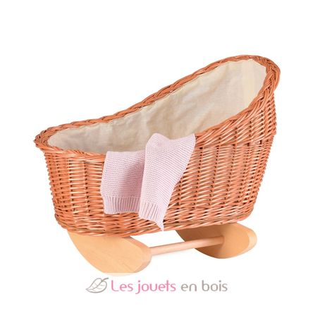 Wicker cradle with knitted blanket EG700056 Egmont Toys 1
