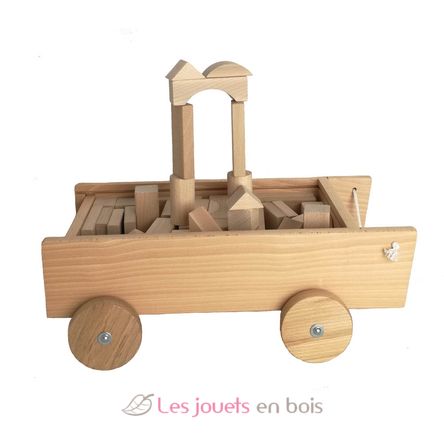 Pull along truck with wooden blocks EG700107 Egmont Toys 1