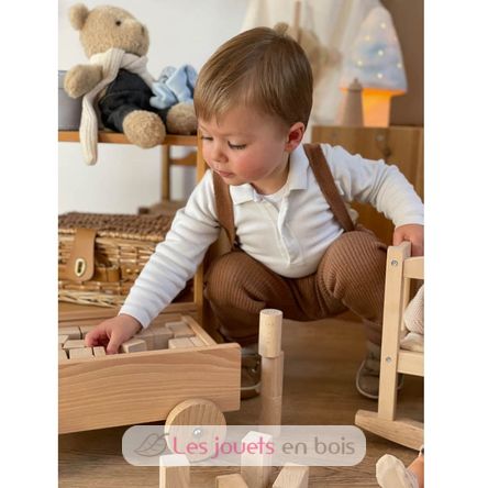 Pull along truck with wooden blocks EG700107 Egmont Toys 3