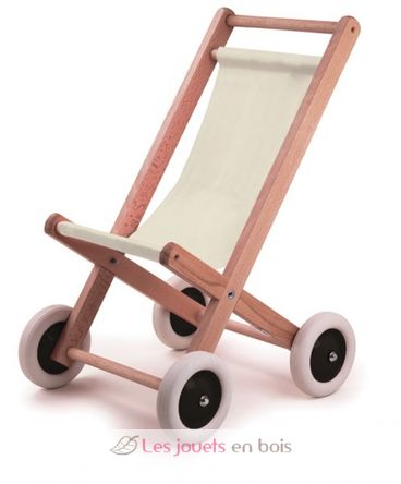 Wooden buggy with naturel fabric EG700157 Egmont Toys 1