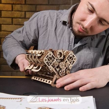 V8 Engine mechanical model kit U-70264 Ugears 13