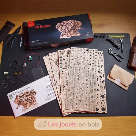 V8 Engine mechanical model kit U-70264 Ugears 10