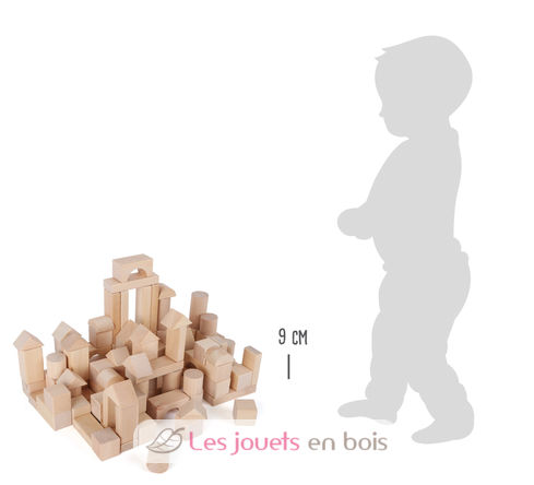 Wooden Blocks natural 100-pack in bag LE7073 Small foot company 3