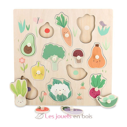 Wooden puzzle Vegetables from the garden V7101 Vilac 1