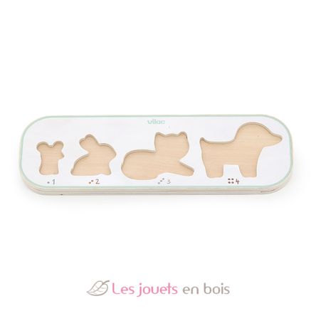 Interlocking puzzle - Counting animals V7118 Vilac 3