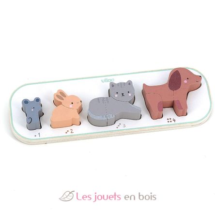 Interlocking puzzle - Counting animals V7118 Vilac 6