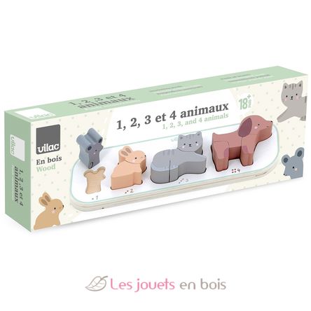 Interlocking puzzle - Counting animals V7118 Vilac 7
