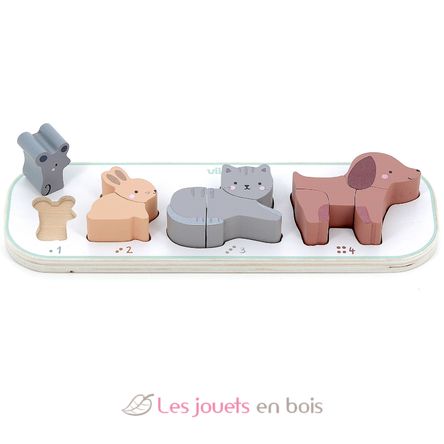 Interlocking puzzle - Counting animals V7118 Vilac 1