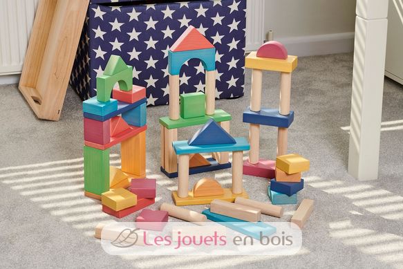 Rainbow Wooden Jumbo Block Set TK-73450 TickiT 2