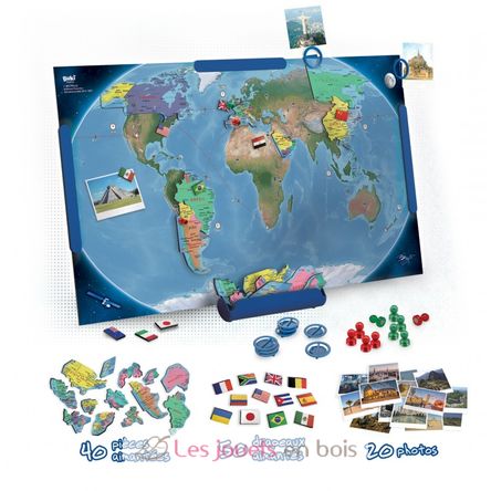 Magnetic World Map BUK-7346 Buki France 3