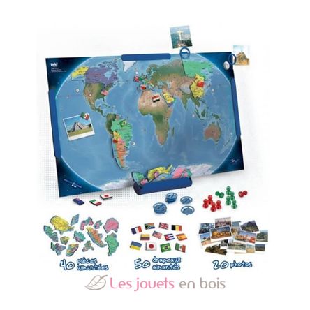 Magnetic World Map BUK-7346 Buki France 3