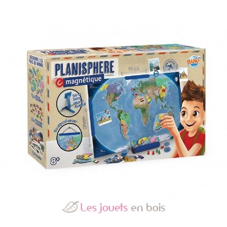 Magnetic World Map BUK-7346 Buki France 1