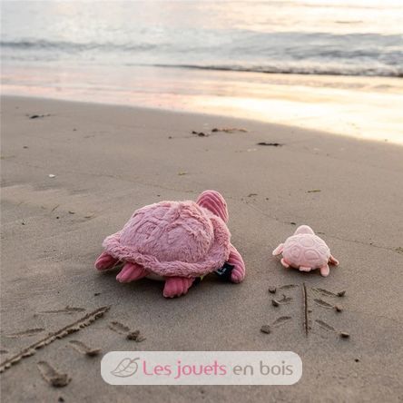 Plush Ptipotos tortoise mom baby pink DE73501 Les Déglingos 4