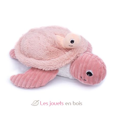 Plush Ptipotos tortoise mom baby pink DE73501 Les Déglingos 1
