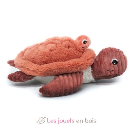 Plush Ptipotos tortoise mom baby terracotta DE73502 Les Déglingos 4