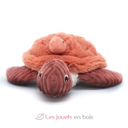 Plush Ptipotos tortoise mom baby terracotta DE73502 Les Déglingos 5