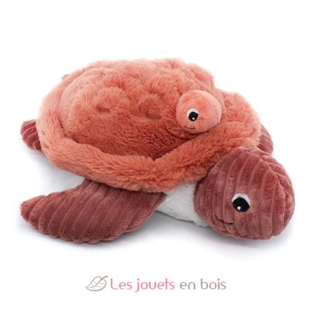 Plush Ptipotos tortoise mom baby terracotta DE73502 Les Déglingos 1